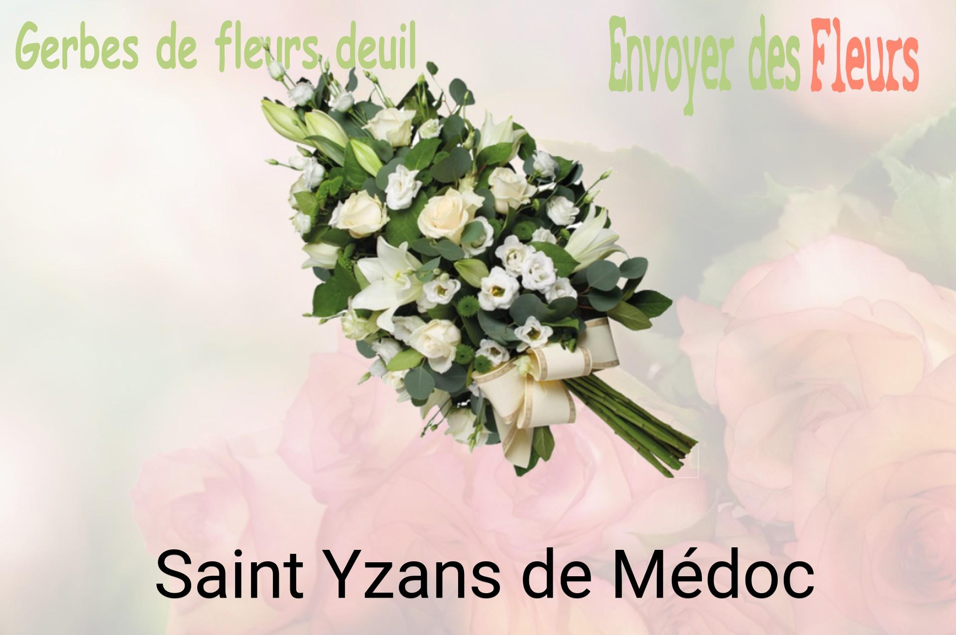 Gerbe de fleurs de deuil livrée à Saint-Yzans-de-Médoc